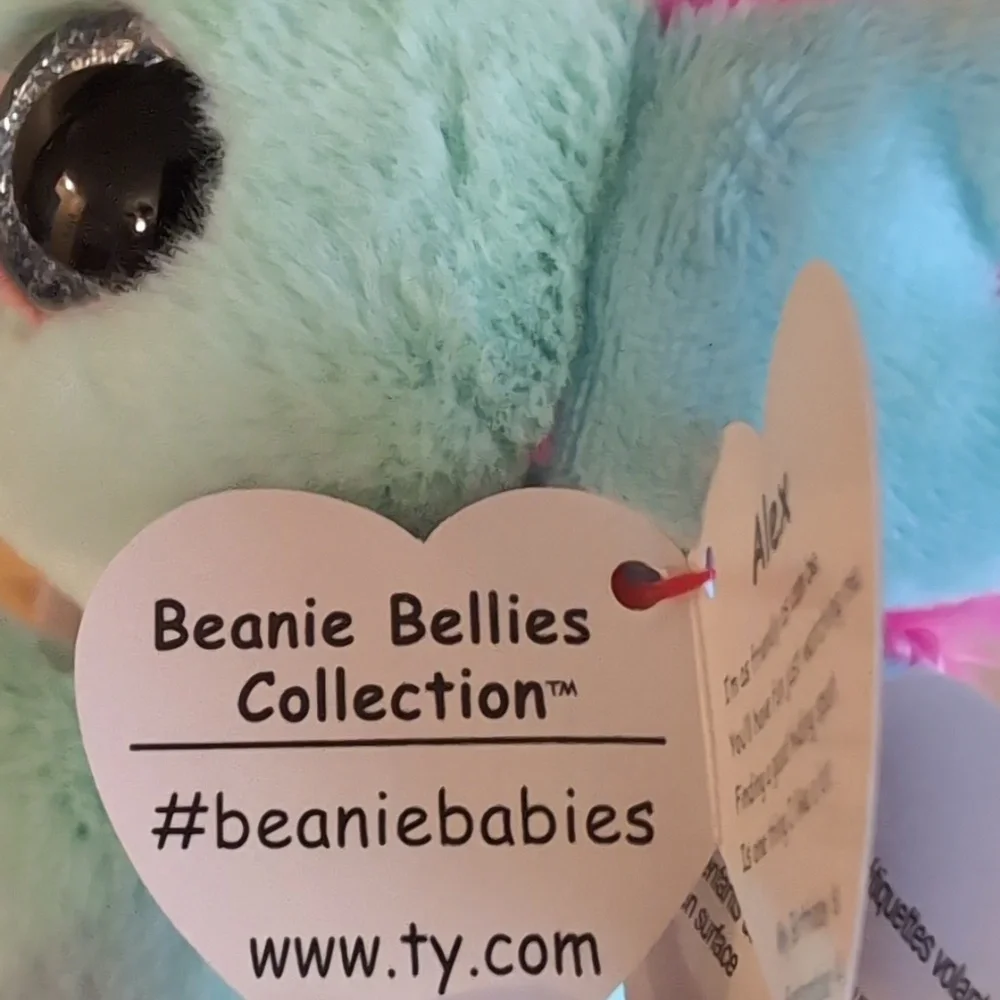 NWT Ty Beanie Bellies Mint Plush Toy Alex - Picture 4 of 9